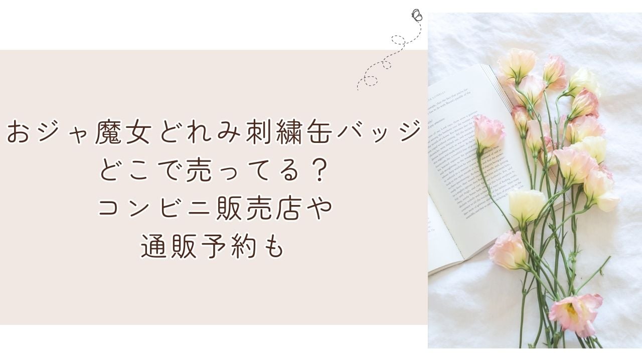 おジャ魔女どれみ刺繍缶バッジどこで売ってる？コンビニ販売店や通販予約も