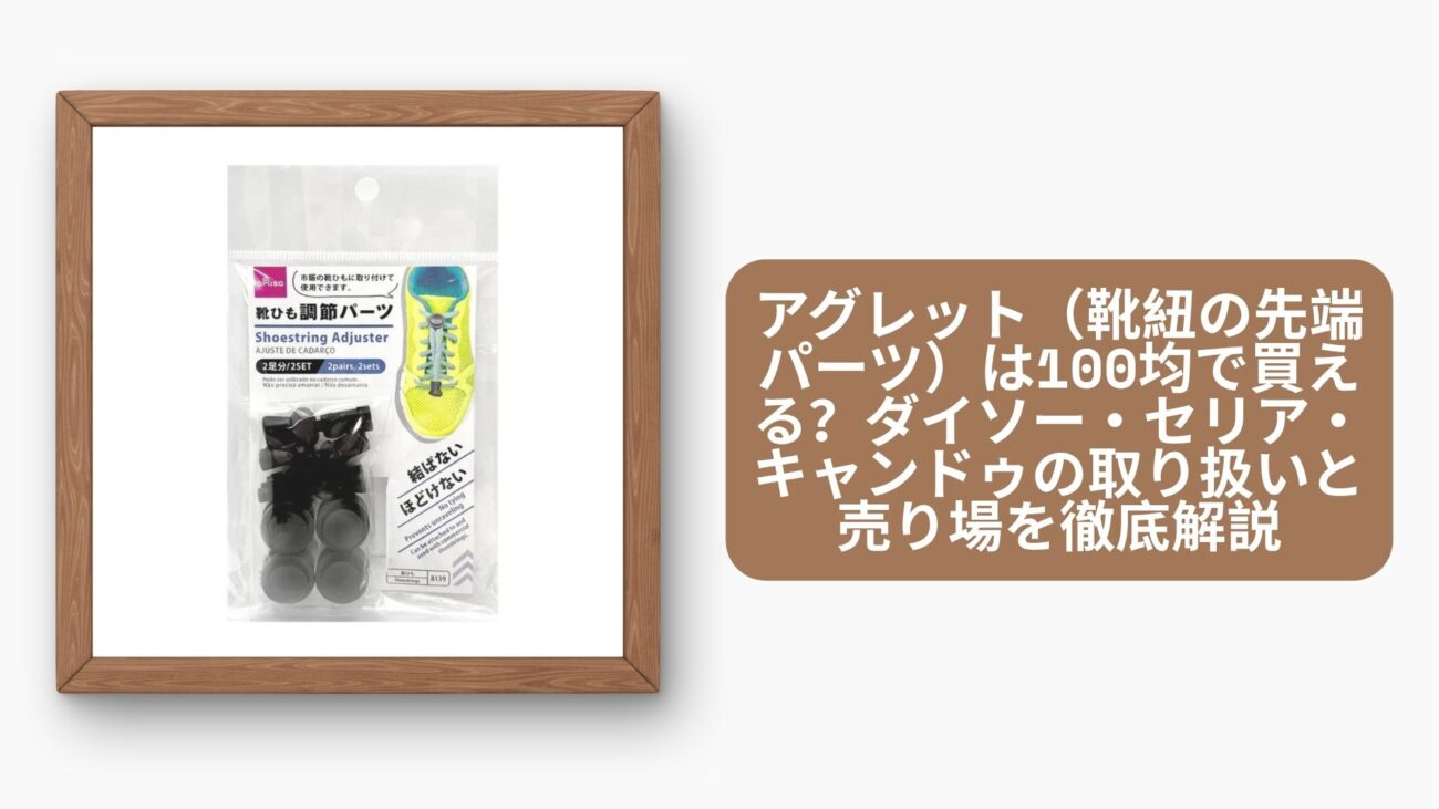 アグレット（靴紐の先端パーツ）は100均で買える