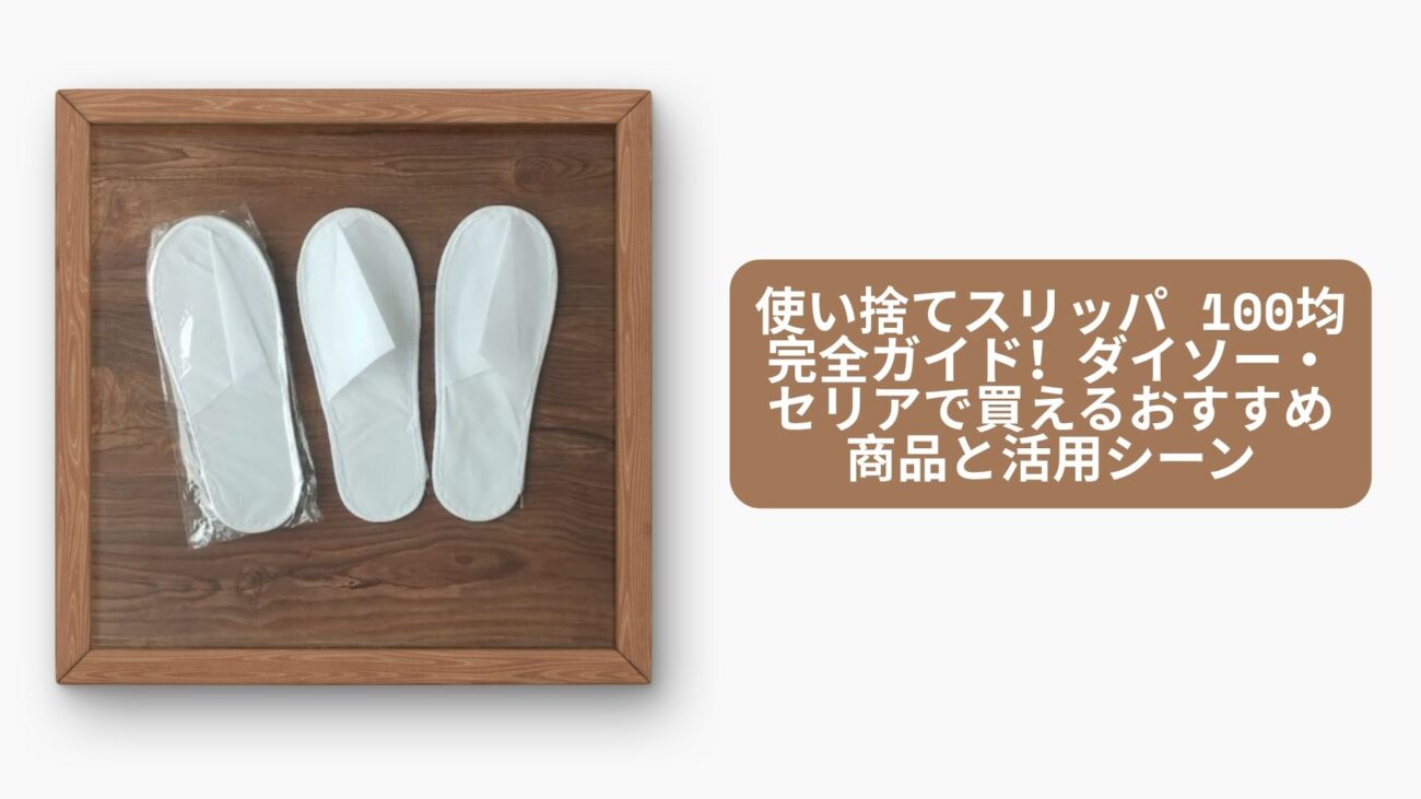 使い捨てスリッパ 100均