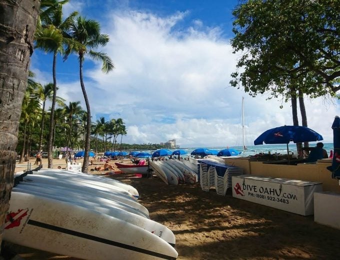 Waikīkī Beach boat