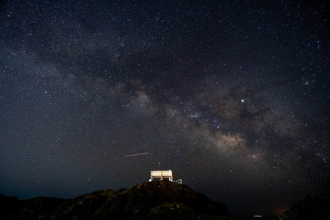 野島埼灯台 星