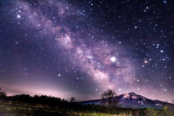 岩木山 星