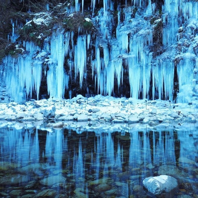 三十槌の氷柱